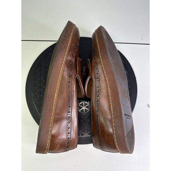 Bruno Magli Oliviero Kiltie Brown Leather Slip On Sneakers - Size 10 M - Picture 11 of 11